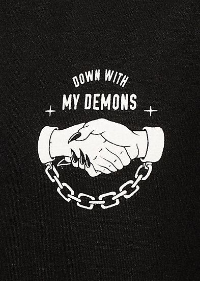 Down With My Demons Indie Aesthetic by arealprincess Down With My Demons, Demon Aesthetic, My Demons, Emo Aesthetic, Emo Wallpaper, Dope Quotes, Phone Inspo, Skeleton Art, Mood Wallpaper