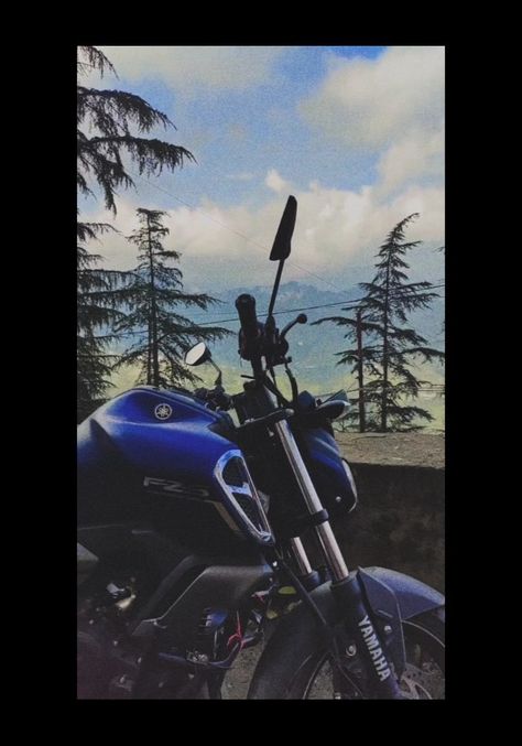 Matte blue motorcycle yamaha rainy day Fzs V3 Bike, Yamaha Fzs V3, V3 Bike, Ganesh Wallpaper, Cute Instagram Pictures, Instagram Pictures, Motorcycles, Dj, Bike