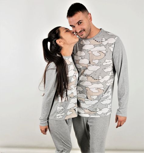 29 Best His & Hers Pyjamas 2021 - hitched.co.uk Couple Sleepwear, Matching Couple Pajamas, Outfit Couple, Soft Cotton Pajamas, Set Couple, Family Pjs, Family Pajama Sets, Couple Pajamas, Sister Outfits