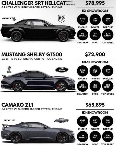 Expensive Sports Cars, Car Brands Logos, Modern Muscle Cars, Car Facts, Best Jdm Cars, Srt Hellcat, Custom Muscle Cars, Camaro Zl1, Cool Sports Cars