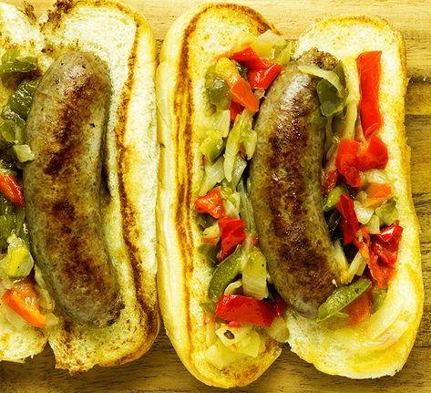 Instant Pot Brats Recipe Moroccan Chickpea Soup, Italian Sausage Sandwich, Crockpot Dump Recipes, Sausage Sandwich, Tailgating Food, Sausage Peppers, Sausage Sandwiches, Polish Sausage, Pork Shoulder Roast