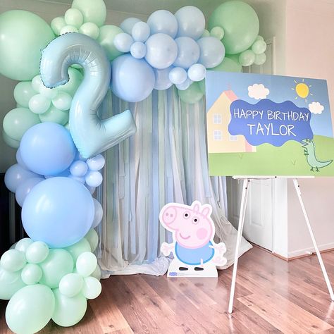 Peppa Pig Balloons Arch, Peppa Pig Birthday Balloon Arch, Birthday Decorations Peppa Pig Theme, Peppa Pig Birthday Theme Decor, Peppa Pig Birthday Decoration Ideas, Peppa Pig Balloon Garland, Peppa Pig Balloon Arch, Peppa Pig Birthday Party Boy, Peppa Pig Backdrop