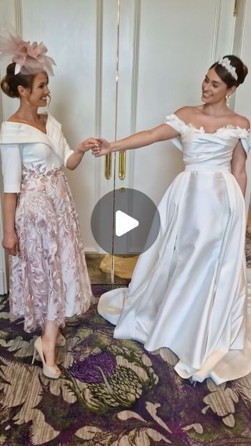 Tie the Knot Scotland on Instagram: "The sweetest mum and daughter wedding day transition 👭✨

The bride @aimeealexandralogan looked stunning wearing @bijoux_bridal, @victoriapercival_accessories & @geminiclay_studio  while the mother of the bride @mailinhurst looked increidble in @catwalk_falkirk & @mundieandson at our recent photoshoot🤍💗

Models @coloursagency 
Hair @the.bride.to.be 
Makeup @danielledicksonmakeup 
Venue @oldcoursehotel 

#bride #weddingtraditions #motherofthebride #motherdaughter #weddingday #chiquitita #abba" Mum And Daughter, Mother Of The Bride Dresses Long, Tie The Knot, Bride To Be, Bride Dresses, Tie The Knots, Mother Of The Bride Dresses, The Knot, Abba