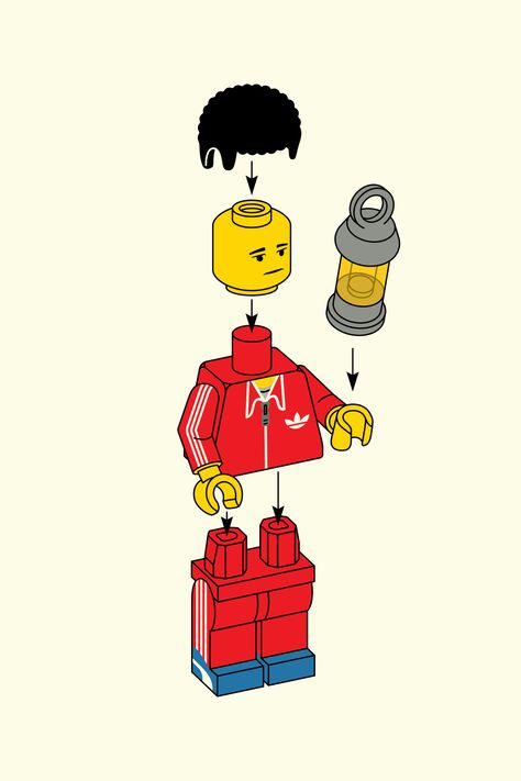 LEGO Wes Anderson - Matt Chase Series Illustration, Lego Poster, Wes Anderson Films, Spoke Art, Toy Sculpture, Lego Minifigs, Lego Toy, Art Cart, Lego Characters