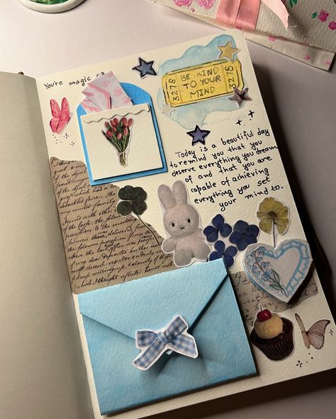 Birthday Journal Ideas, Diary Journal Ideas, Journal Gift Ideas, Art Diary Ideas, Junk Journaling Ideas, Cartas Ideas, Bulletin Journal, Journal Inspiration Writing, Love Scrapbook