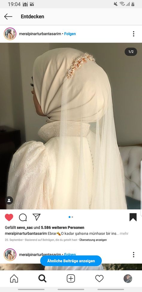 Hijab Bride Veil, Muslim Wedding Dress Hijab Bride, Hijabi Wedding, Wedding Hijab Styles, Muslim Wedding Gown, Hijabi Brides, Bridal Veils And Headpieces, Muslimah Wedding Dress, Muslimah Wedding