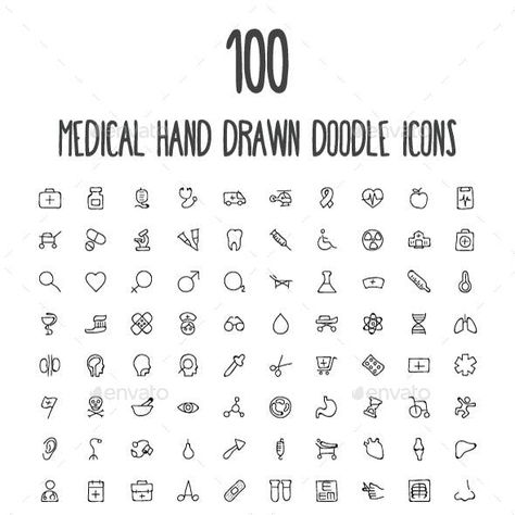 Bujo Health, Medical Doodles, Health Doodles, Doodle Icons, Doodle Icon, Art Journal, Hand Drawn, How To Draw Hands, Doodles