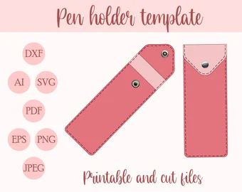 JaneFlowersArt - Etsy Czech Republic Cute Pen Holder, Epi Pen, Hand Png, Bullet Journal For Beginners, Pen Pattern, Simple Template, Creative Planner, Pen Bag, Card Pouch