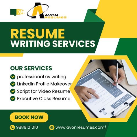 Transform your job search with Avon Resumes' professional Resume Writing Services. Our experienced writers craft customized resumes that effectively showcase your skills, experience, and achievements, making you stand out to potential employers. Do not settle for a mediocre resume - trust Avon Resumes to help you land your dream job. Contact us today to learn more about our Resume Writing Services. Ats Resume, Cv Writing, Engineer Resume, Video Resume, Professional Cv, Resume Writing Services, Linkedin Profile, Resume Writing, Professional Resume