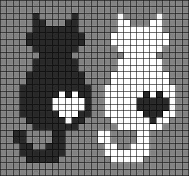 Pixel Crochet Harry Potter, Crochet Patterns Drawing, Simple Grid Art, Cinnamoroll Pixel Art Grid, Two Color Pixel Art Grid, Alpha Patterns 30x30, 29 X 29 Pixel Art, Black Cat Alpha Pattern, Matching Alpha Patterns