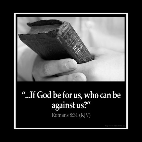 "WHEN GOD IS FOR YOU NO ONE CAN BE AGAINST YOU"  Romans  8:31 What shall we then say to these things? If God be for us, who can be against us? Romans 8 31, Romans 8:31, Jesus Loves Me, Holy Bible, Emotional Health, God Is, Jesus Christ, Cards Against Humanity, Bible