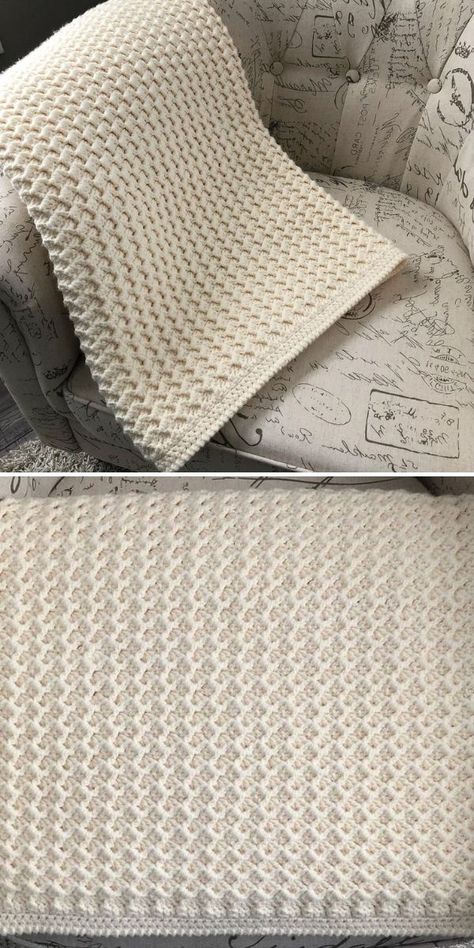 Free Crochet Moss Stitch Blanket Patterns, Elegant Crochet Blanket Patterns, Crystal Waves Crochet Blanket Pattern, Borders For Crochet Blankets Simple, One Color Crochet Afghan Patterns Free, Free Easy Crochet Afghan Patterns, Crochet Border Stitches For Blankets, Elegant Crochet Blanket, Rice Stitch Crochet Blanket