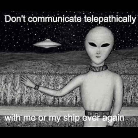 Telepathy Tragedy Time ? 👽 👽 😭 Alien Aesthetic, Nerd Humor, Aliens And Ufos, X Files, What’s Going On, The Villain, Birdy, Reaction Pictures, The Words