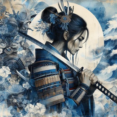 Rusty on X: "QT with your blue samurai art https://t.co/Tp8b237VBC" / X Female Samurai Tattoo Design, Geisha Warrior Tattoo, Female Samurai Tattoo, Female Samurai Art, Blue Samurai, Samurai Tattoo Sleeve, Japanese Inspired Art, Female Warrior Tattoo, Samurai Warrior Tattoo