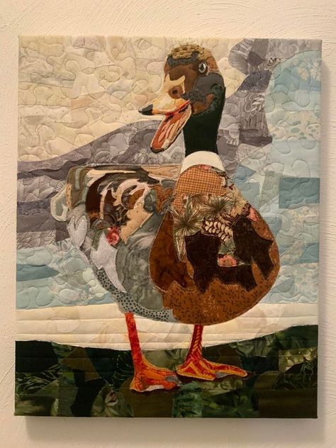 Fabric Collage Patterns. | Quackery is done | Facebook Fabric Collage Patterns, Collage Quilts, Fabric Collage, Jellyroll Quilts, I Have Done, Pay Attention, Birds, Texture, Collage