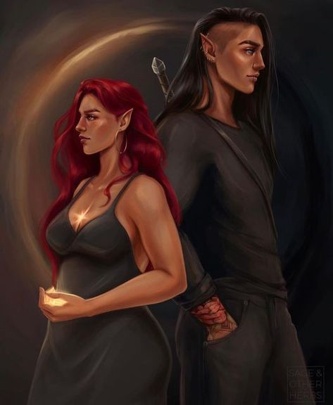 Crescent City Art, Azriel Gwyn, Cassian Nesta, Sibling Duo, Bryce Quinlan, The Crescent City, Queen Of Shadows, Sara J Maas, Favorite Sibling