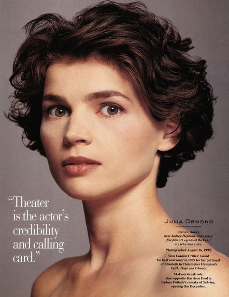 Julia Ormond Julia Ormond, Short Curly Hairstyles For Women, Curly Haircuts, Short Curly Haircuts, Haircuts For Curly Hair, Short Wavy Hair, Short Hair With Layers, Curly Hair Cuts, Short Curly Hair