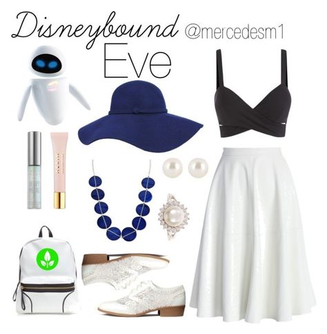 "Disneybound Eve from Wall-E" by mercedesm1 on Polyvore featuring Kenneth Cole, Chicwish, Urban Decay, AERIN, H&M, Henri Bendel and disneybound Wall E Disney Ears, Wall E And Eve Disneybound, Eve Disneybound, Abu Disneybound, Steamboat Willie Disneybound, Eve Wall E, Disney Bound Hook, Eve Wall, Wall E Eve