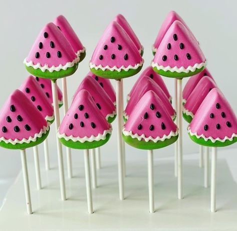 Watermelon Dessert Ideas, Watermelon Cakepops, Watermelon Theme Dessert Table, One In A Melon Cake Pops, One In A Melon Rice Krispies, Watermelon Themed Cake Pops, One In A Melon Treats, One In A Melon Dessert Table, One In A Melon Cupcakes