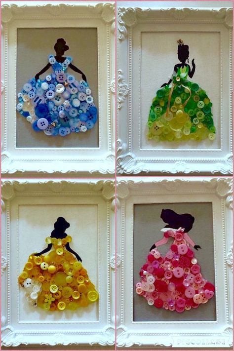 15+ Idées Créatives avec des Boutons Deco Disney, Kerajinan Diy, Desain Quilling, Diy Disney, Diy Bricolage, Disney Decor, Disney Diy, Button Art, Disney Crafts