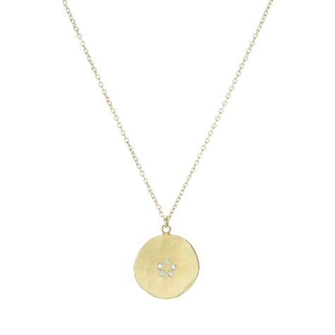 Ananda Khalsa - Quadrum Gallery Organic Minimalism, 14k Yellow Gold Necklace, Yellow Gold Necklace, Circle Diamond, Ancient Jewelry, Disc Pendant, Yellow Gold Chain, Metal Necklaces, Chain Pendants