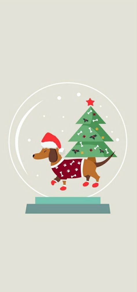 Christmas Dachshund Wallpaper, Dachshund Wallpaper, Dachshund Cartoon, Dachshund Illustration, Watch Background, Christmas Dachshund, Dachshund Art, Beagle Mix, Dachshund Christmas