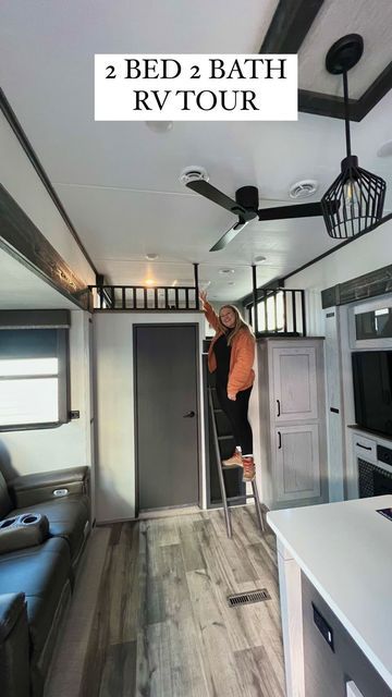 Rv Loft Ideas, 2 Bedroom Rv, Montana Fifth Wheel, 2 Bedroom Loft, Fifth Wheel Living, 5th Wheel Camper, Fifth Wheel Campers, Small Rv, Sparkle Ball