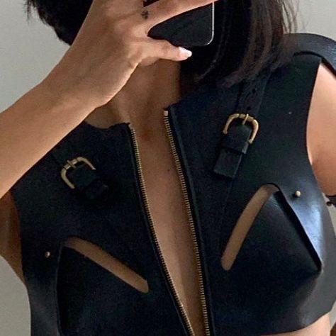 FLEET ILYA ® on Instagram: "The Sleeved Cut Out Harness" Edgy Fitted Harness With Belt, Black Leather Harness With Belt, Fitted Black Leather Harness, Punk Strapped Fitted Harness, Black Fitted Gothic Harness, Fleet Ilya, Cut Out, Style Inspiration, On Instagram