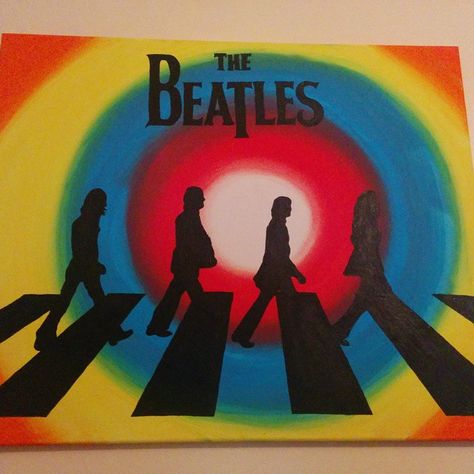 Abbey Road! The Beatles Artwork, The Beatles Painting, Beatles Painting, Beatles Artwork, Road Painting, Art Eras, Beatles Art, Beatles Abbey Road, Abbey Road