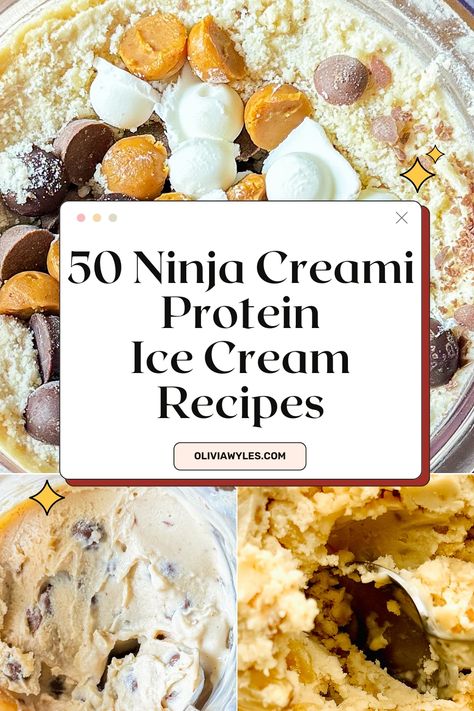 In this post, you'll find a collection of Ninja Creami Protein Ice Cream Recipes that are easy, delicious, and packed with protein. Explore recipes for keto, vegan, dairy-free, and low-carb protein ice cream options, plus tips on adding your favorite protein powder or shake to boost any recipe. Save this post for later to learn more about Ninja Creami protein ice cream ideas, high-protein desserts, customizable ice cream recipes, and creative ways to use your Ninja Creami for healthier treats. Rum Raisin Ice Cream Ninja Creami, Pistachio Protein Ice Cream, Ninja Cremini Ice Cream Protein, Ninja Creami Recipes Low Calorie High Protein, High Protein Ice Cream Ninja Creami, Ninja Creami Recipes Protein Shakes, Core Power Ninja Creami, Ninja Creami Ice Cream Recipes Protein Powder, Macro Friendly Ninja Creami Recipes