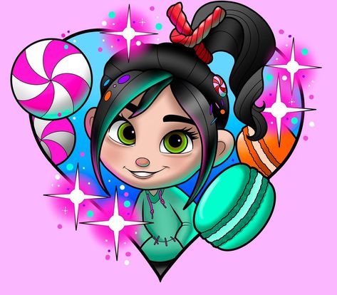 Vanellope von Schweetz - Wreck It Ralph, Tattoo Design Wreck It Ralph Tattoo Ideas, Vanellope Von Schweetz Tattoo, Venelope Von Schweetz Wallpaper, Wreck It Ralph Tattoo, Vanellope Von Schweetz Drawing, Vanellope Von Schweetz Fanart, Vanellope Y Ralph, Cute Simple Tattoos, Disney Alphabet