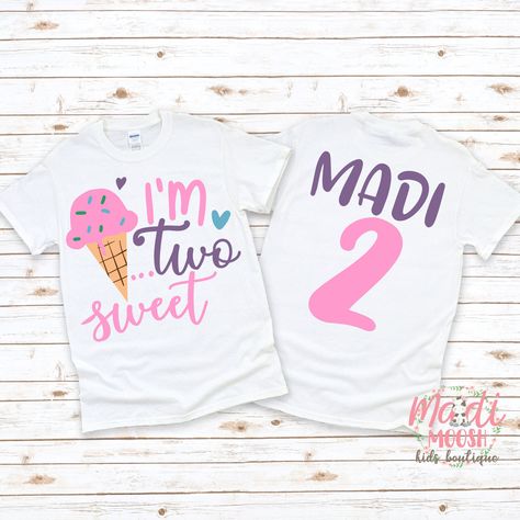 Two Sweet Birthday, Third Birthday Shirt, Girls Birthday Shirt, Girl Dinosaur Birthday, Donut Shirt, Kids Birthday Shirts, 2nd Birthday Shirt, 1st Birthday Shirts, Two Sweet