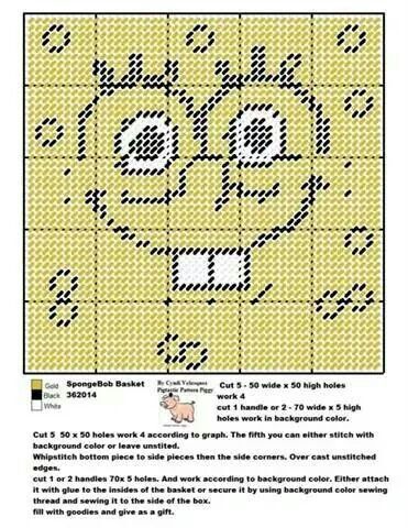 Spongebob Spongebob, Cross Stitch Silhouette, Plastic Canvas Stitches, Square Pants, Sponge Bob, Curious George, Canvas Ideas, Spongebob Squarepants, Plastic Canvas Patterns