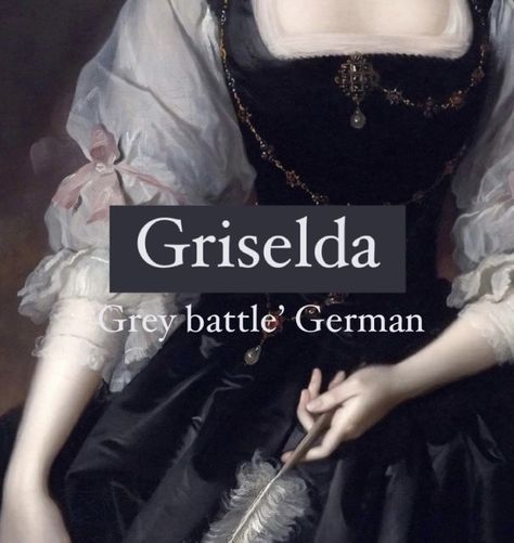 Vintage name Griselda. German Names With Meaning, German Words Aesthetic, German Names And Meanings, German Words With Meaning, Germanic Names, German Last Names, Magic Names, Old Fashioned Names, Menulis Novel