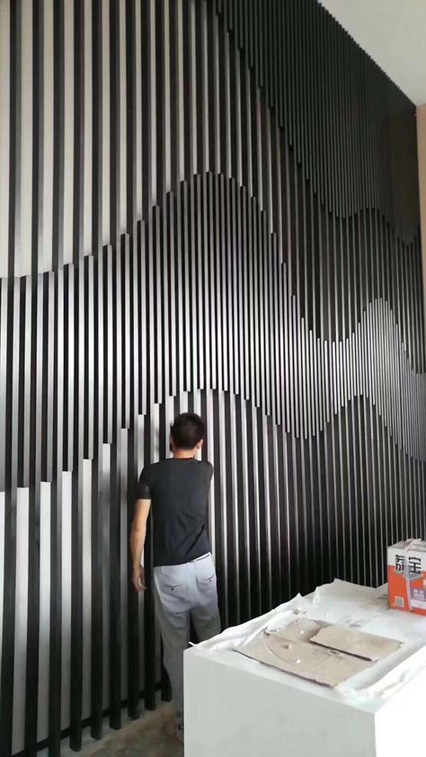 Steel Background, Bühnen Design, Modern Wall Paneling, Interior Kantor, Feature Wall Design, Bathroom Remodeling Ideas, Wall Panel Design, Bathroom Remodel Tile, 카페 인테리어 디자인