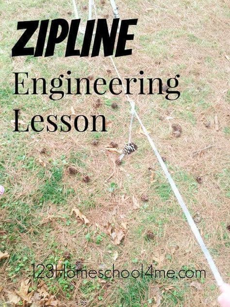 Kids will have fun learning about physics with this fun Zipline Engineering Lesson. Perfect for kids of all ages. Montessori Tips, Trust Me Im An Engineer, Spring Stem Activities, Spring Stem, Steam Lessons, Im An Engineer, Steam Ideas, Engineering Activities, Stem Lesson