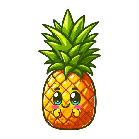 Premium Vector | Adorable cartoon pineapple illustration Pineapple Cartoon, Cartoon Pineapple, Pineapple Drawing, Pineapple Illustration, Marketing Poster, Cute Pineapple, Adorable Cartoon, Free Business Card Mockup, Kawaii Doodles