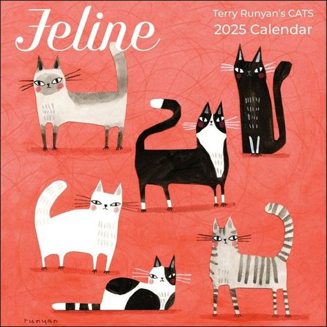 Cute Calendars, New Mexico History, Cat Calendar, Seasonal Activities, Quirky Illustration, Fruit Illustration, Animal Portraits, Fat Cats, Plastic Packaging