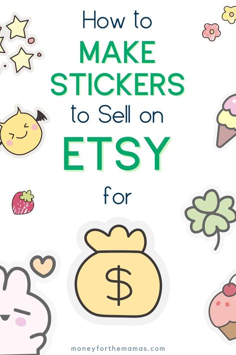 If you're looking for some fun Etsy shop ideas, why not consider opening an Etsy sticker shop! Cute stickers are an easy thing to sell on Etsy, as you can do ready-made stickers or even sticker printables. (Selling digital sticker files for people to print at home.) We'll go through how to make and sell stickers on Etsy step-by-step, so you'll know exactly what to do. Plus, we'll go through which Cricut machine is best for the type of Etsy store you want to run. How To Make Stickers To Sell On Etsy, Stickers That Sell, Types Of Stickers, What To Do With Sticker Collection, How To Sell Stickers On Etsy, How To Print Stickers At Home, Stickers To Make At Home, Selling Stickers On Etsy, Art Things To Sell