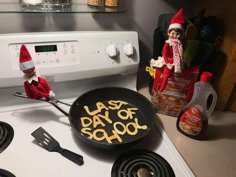 Sundays Are For Sundaes Elf, Elf On Shelf Last Day Of School, Last Day Of School Elf On The Shelf, Elf Last Day Of School, Elf On The Shelf Last Day Of School, Elf Activities, How To Make Pancakes, Last Day Of School, Elf On The Shelf