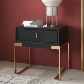 Simple Nightstand, Black Bedside, Black Nightstand, Black Bedside Table, Contemporary Nightstand, Bedroom Nightstand, Drawer Bedside Table, Wood Bedside Table, Black Bedroom