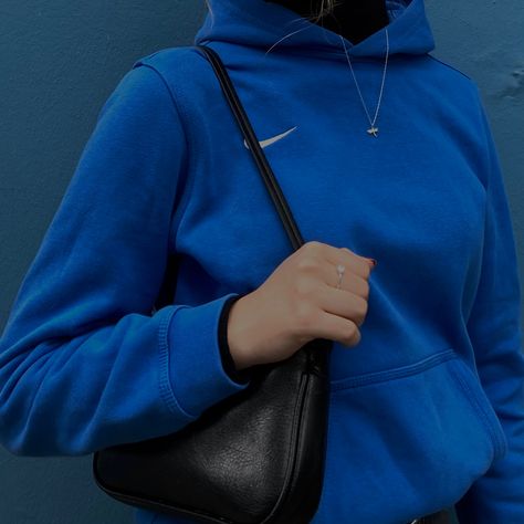 Blue Nike Hoodie Outfit, Blue Hoodie Outfit, Nike Hoodie Outfit, Sporty Fits, Blue Nike Hoodie, Nike Club Fleece, Fleece Outfit, Fav Color, Hoodie Fits