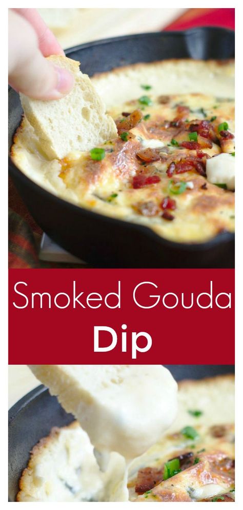 Gouda Cheese Dip, Gouda Dip, Hor Dourves, Cream Cheese Spinach, Appetizers Easy Dips, Spinach And Bacon, Smoked Gouda Cheese, Easy Dip, Soup Appetizers