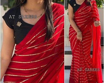 Sleeve Blouse Designs Saree, Short Sleeve Blouse Designs Saree, Short Sleeve Saree Blouse, Sleeve Blouse Designs, Sleeve Saree Blouse, Blouse Designs Saree, Embroidered Wedding Gown, डिजाइनर कपड़े, Sequence Saree