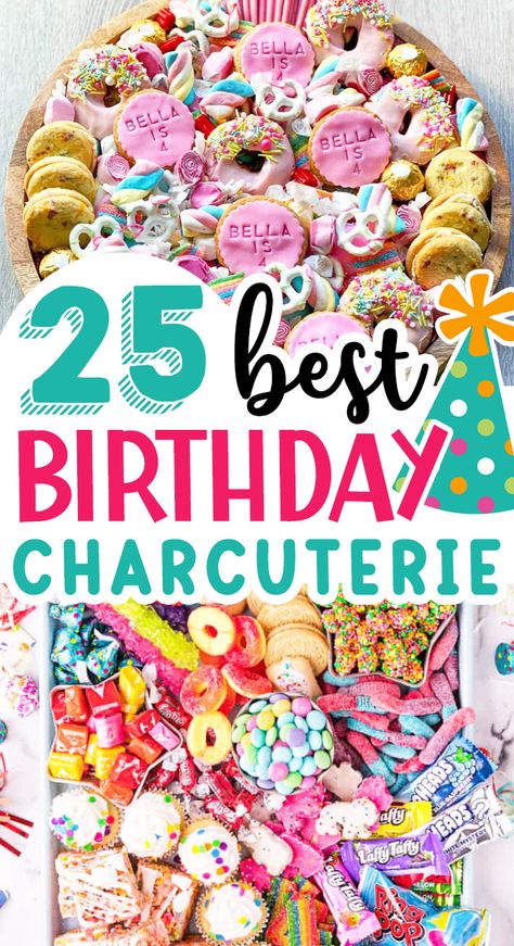 25 Birthday Charcuterie Boards That Are Better Than Just Cake Iced Animal Crackers, Birthday Charcuterie, Birthday Popcorn, 25 Birthday, Candy Board, Birthday Snacks, Fantastic Recipes, Birthday Party Snacks, Charcuterie Inspiration