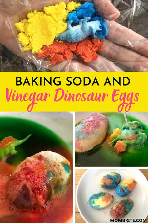 Dino Eggs Baking Soda, Baking Soda Dinosaur Eggs, Preschool Dinosaur Science Activities, Save The Dinosaurs Activity, Pterodactyl Activity Preschool, Dinosaur Eggs Diy How To Make, Dinosaur Science Experiments Preschool, Dinosaur Stem Activity, Preschool Dinosaur Science