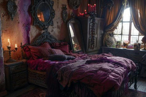 Black Studio Apartment Aesthetic, Southern Gothic Room Aesthetic, Trad Goth Bedroom, Dark Vintage Aesthetic Room, Whimsi Goth Room, Whimsigoth Room Aesthetic, Whismgothic Bedroom, Whismgothic Room, Vintage Dark Bedroom