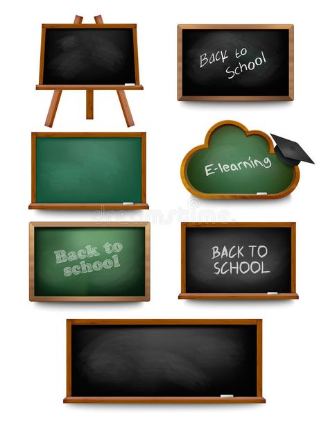 Set of school board blackboards. Back to school. vector illustration Blackboard Illustration, Back To School Vector, School Vector, School Board, Back To School, Stock Vector, Vector Illustration, Cake, Quick Saves