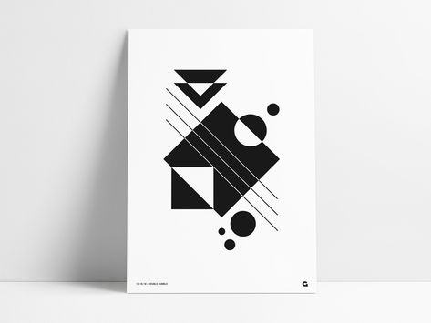 Graphic Poster Black And White, Graphic Design Activities, Geometric Poster Design, Graphic Design Portfolio Examples, Optical Illusion Drawing, Graffiti Lettering Fonts, Geometric Shapes Art, Poster Black And White, Geometric Design Art