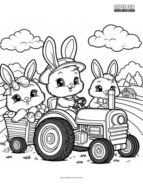 Farmer Bunnies Cute Animal Coloring Page Animals Coloring Pages, Valentine Coloring Pages, Bunny Coloring Pages, Kids Animals, School Coloring Pages, Spring Coloring Pages, Animals Coloring, Valentine Coloring, Easy Coloring Pages